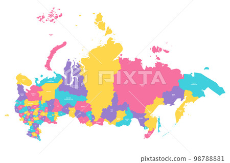 Russia political map of administrative divisions Russia political map of administrative divisions 98788881