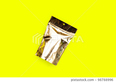 Package bag on green background. Package bag on green background. 98788996