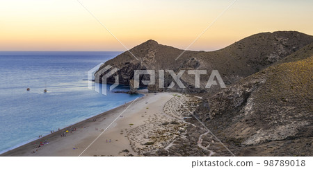 Beach of Los Muertos, Cabo de Gata-Nijar Natural Park, Spain Beach of Los Muertos, Cabo de Gata-Nijar Natural Park, Spain 98789018