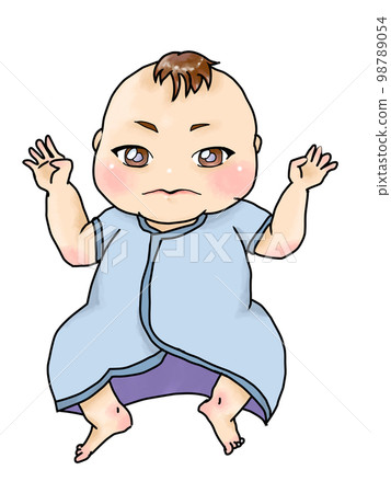 Baby lying in combi underwear 98789054