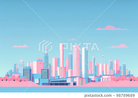 大城市 AI 圖像的城市景觀 98789689
