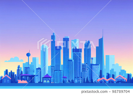 大城市 AI 圖像的城市景觀 大城市 AI 圖像的城市景觀 98789704