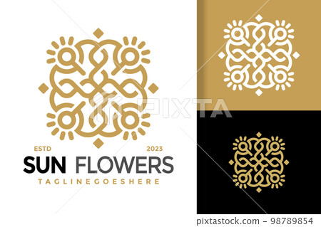 Sun Flower Ornament Logo Logos Design Element Stock Vector Illustration Template Sun Flower Ornament Logo Logos Design Element Stock Vector Illustration Template 98789854