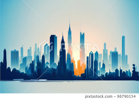 大城市 AI 圖像的城市景觀 大城市 AI 圖像的城市景觀 98790154