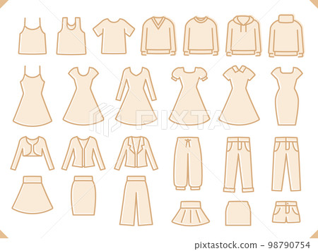 clothing icon beige 98790754