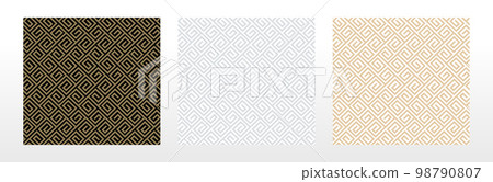 Set of abstract geometric patterns. Seamless vector backgrounds. Colored ornaments Graphic modern patterns Simple lattice graphic design Set of abstract geometric patterns. Seamless vector backgrounds. Colored ornaments Graphic modern patterns Simple lattice graphic design 98790807