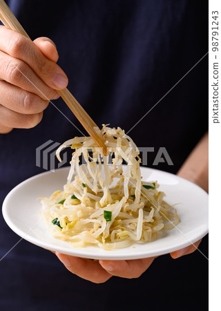 Korean mung bean sprouts salad (Kongnamul Muchim), Korean food side disd 98791243