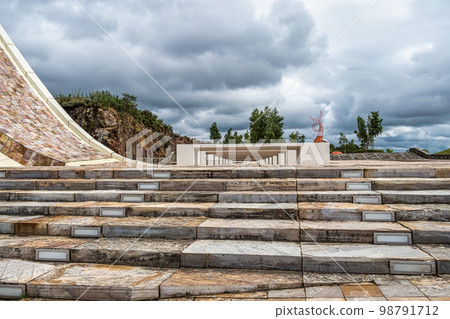City of Culture of Galicia at Santiago de Compostela, Spain Situated on the top of mount Gaias 98791712