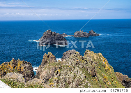 Scenic galician panorama along the road to San Andres de Teixido, A Coruna Province, Galicia, Spain Scenic galician panorama along the road to San Andres de Teixido, A Coruna Province, Galicia, Spain 98791736