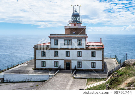 Finisterre Cape Lighthouse, Costa da Morte, Galicia, Spain. End of Saint James Way. Finisterre Cape Lighthouse, Costa da Morte, Galicia, Spain. End of Saint James Way. 98791744
