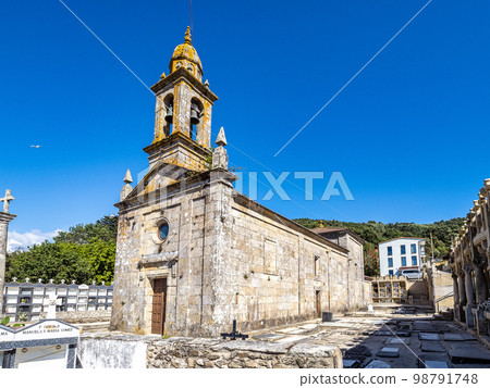 Parish church in Lira, Parroquia de Santa Maria de Lira, Northern Spain, Galicia 98791748