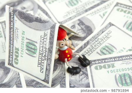 image of wooden toy money banknote image of wooden toy money banknote 98791894