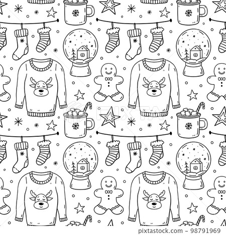 Cute xmas seamless pattern Cute xmas seamless pattern 98791969
