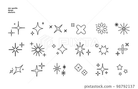 Glitter/light/sparkle icon/decoration/illustration vector set Glitter/light/sparkle icon/decoration/illustration vector set 98792137