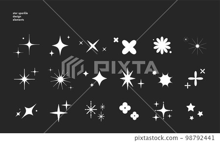 Glitter/light/sparkle icon/decoration/illustration vector set Glitter/light/sparkle icon/decoration/illustration vector set 98792441
