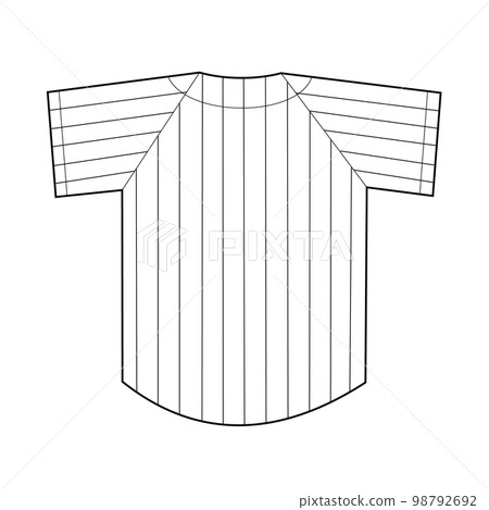 Baseball / vertical striped uniform (back side) 98792692