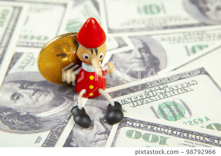 image of wooden toy coin money banknote background image of wooden toy coin money banknote background 98792966