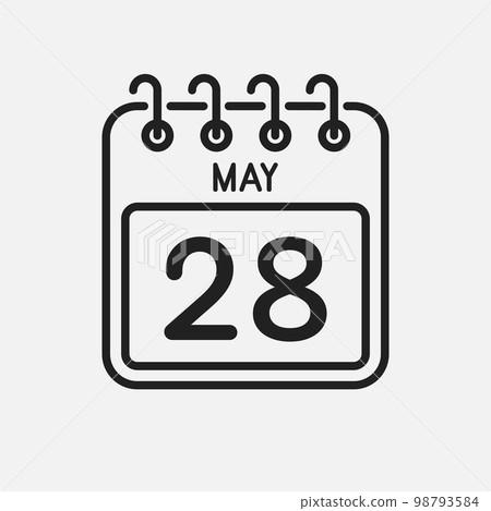 Icon page calendar day - 28 May 98793584