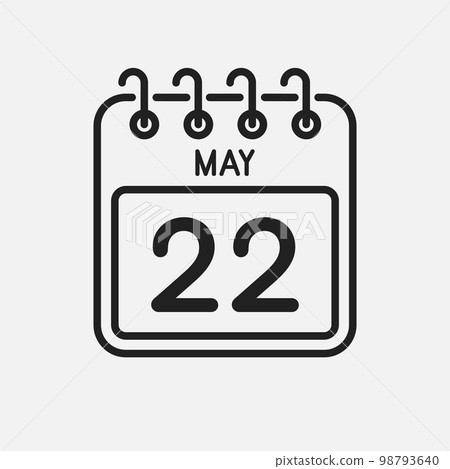 Icon page calendar day - 22 May 98793640