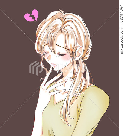 Tears of a woman suffering from heartbreak Tears of a woman suffering from heartbreak 98794364