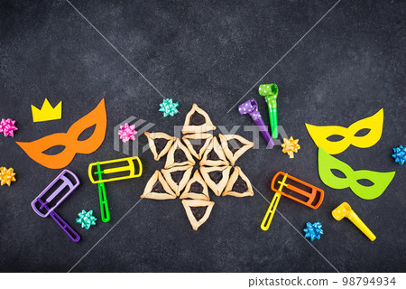 Jewish holiday Purim celebration concept 98794934