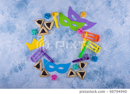 Jewish holiday Purim celebration concept 98794940