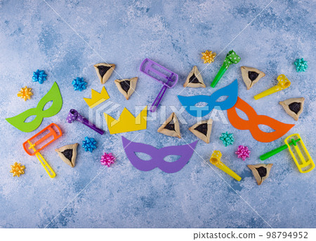Jewish holiday Purim celebration concept 98794952