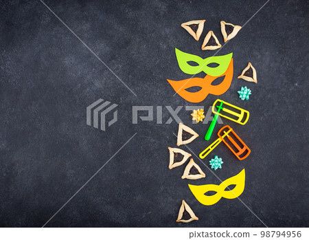 Jewish holiday Purim celebration concept 98794956