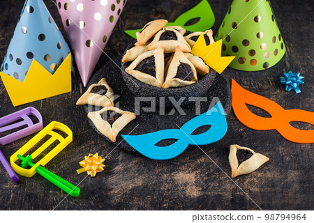 Jewish holiday Purim celebration concept 98794964