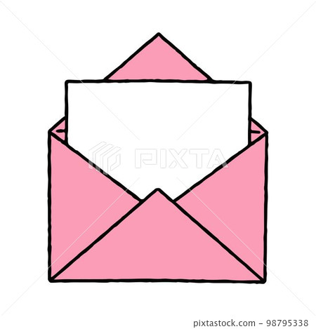 opened pink letter 98795338