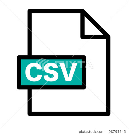 CSV data icon. CSV file. vector. 98795343