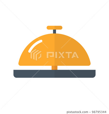 Reception bell icon in flat design. bell. vector. 98795344