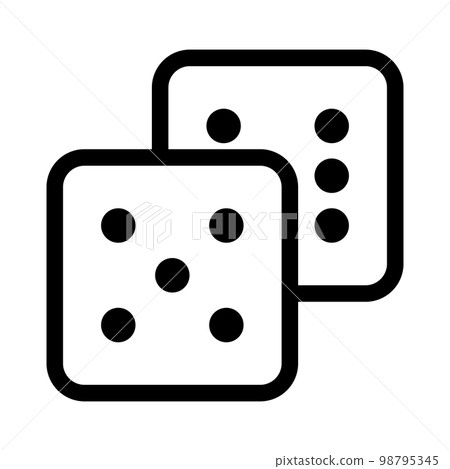 5 and 6 dice icon set. vector. 98795345