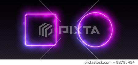 Gradient neon frames with smoke, purple-pink led borders with mist effect, transparent glowing haze. Gradient neon frames with smoke, purple-pink led borders with mist effect, transparent glowing haze. 98795494