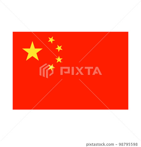 在平面設計中的中國國旗圖標。向量。 在平面設計中的中國國旗圖標。向量。 98795598