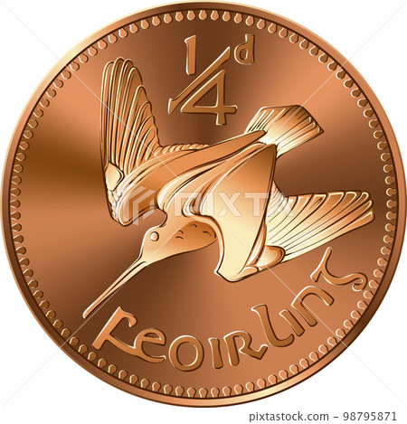 Irish money Pre-decimal gold coin Farthing Irish money Pre-decimal gold coin Farthing 98795871
