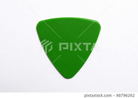 Guitar pick isolated on white background. Triangular guitar pick Guitar pick isolated on white background. Triangular guitar pick 98796262