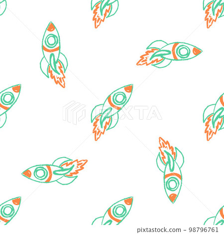 Seamless pattern. Children's drawings with wax crayons Seamless pattern. Children's drawings with wax crayons 98796761