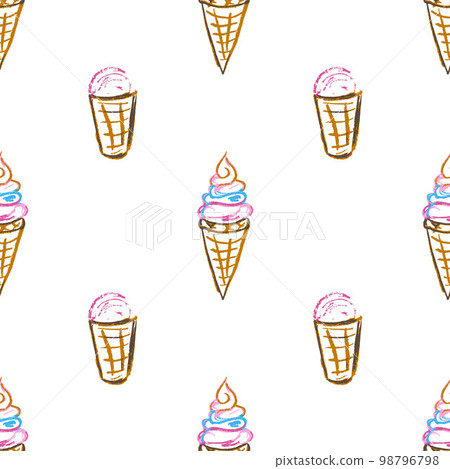 Seamless pattern. Children's drawings with wax crayons Seamless pattern. Children's drawings with wax crayons 98796798