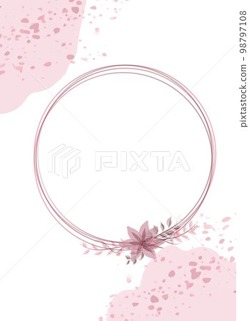 the invitation with watercolor flowers in rustic style the invitation with watercolor flowers in rustic style 98797108