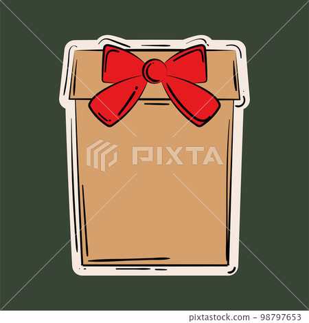 Isolated colored wrapped gift sketch icon Vector Isolated colored wrapped gift sketch icon Vector 98797653