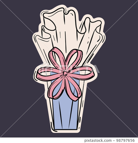 Isolated colored wrapped gift sketch icon Vector 98797656