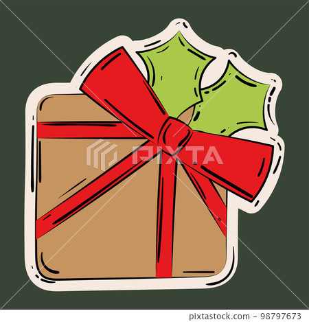 Isolated colored wrapped gift sketch icon Vector 98797673