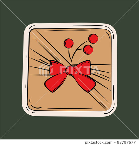 Isolated colored wrapped gift sketch icon Vector Isolated colored wrapped gift sketch icon Vector 98797677