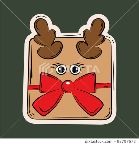 Isolated colored wrapped gift sketch icon Vector 98797678
