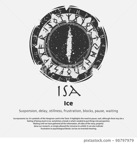 Viking Isa rune dark circle shield Viking Isa rune dark circle shield 98797979