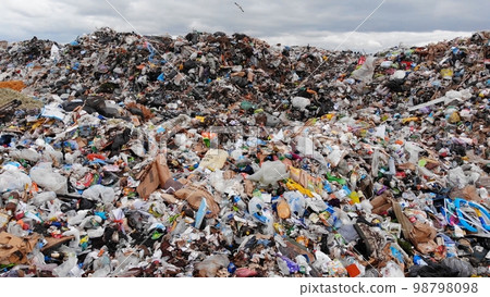Large landfill near the metropolis in autumn. 98798098