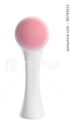 Modern face cleansing brush isolated on white. Cosmetics tool 98798831
