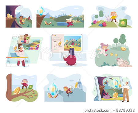 Play to earn games created on basis of blockchain project with elements of NFT, gamification content Play to earn games created on basis of blockchain project with elements of NFT, gamification content 98799338