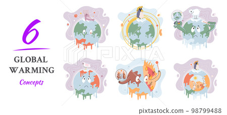 Climate change concept. Global warming design. Temperature rising animal extinction. Environment Day Climate change concept. Global warming design. Temperature rising animal extinction. Environment Day 98799488